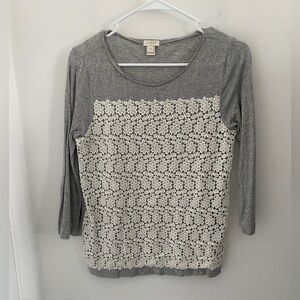 J Crew Crochet Floral Top
